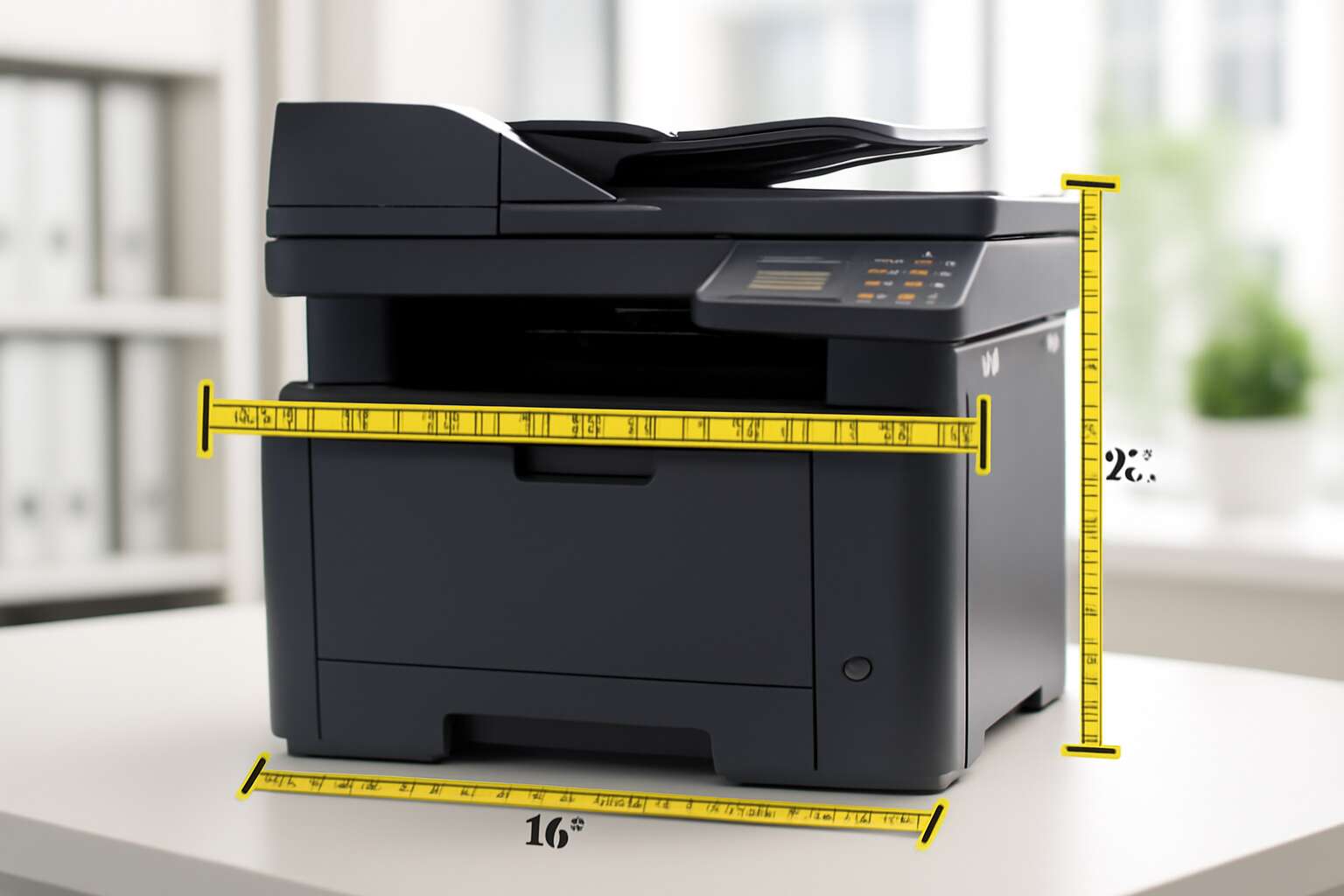 photocopier dimensions