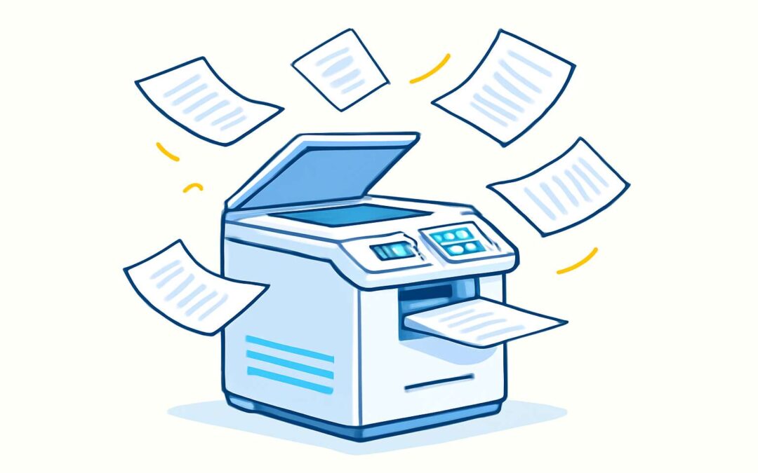 Vibrant photocopier clipart for bold, modern office visuals.