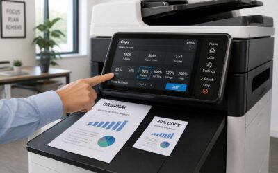 Save paper: a photocopy machine can reduce copies to 80
